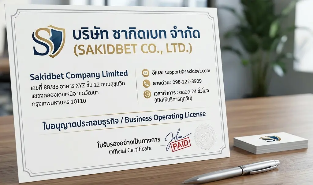 ข้อมูลการติดต่ออย่างเป็นทางการ-sakidbet